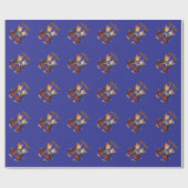 Lets Pawty Orange Cats Dancing Ceilidh Celebration Cadeaupapier (Vlak)