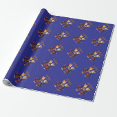 Lets Pawty Orange Cats Dancing Ceilidh Celebration Cadeaupapier (Uitgerold)