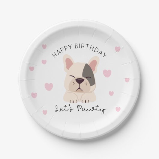 Lets Pawty Paper Bord Puppy Verjaardagsfeestdecor (Voorkant)