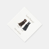 Let's Pawty! Personalized 2 Pet Cocktail II Servet (Hoek)