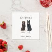 Let's Pawty! Personalized 2 Pet Cocktail Servet (Insitu)
