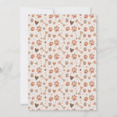 Lets Pawty Puppy Dog Waterverf Verjaardagsfeestje Kaart (Achterkant)