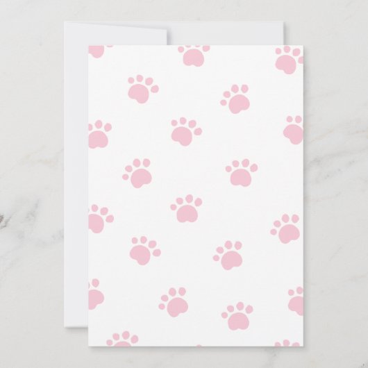 Lets Pawty Puppy Pawty Hondenmeisje Verjaardag Kaart (Achterkant)