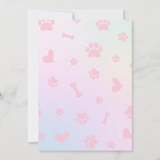 Lets Pawty Puppy Verjaardagsfeestje Meisje 9e Verj Kaart (Achterkant)