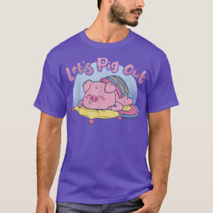 Let's Pig Out BBQ Varkensrooster Barbecue  T-shirt
