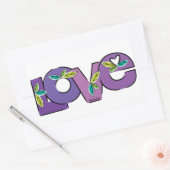 Let's Plant Love in The World Rechthoekige Sticker (Envelop)