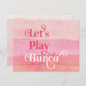 Let's Play Bunco Pink Modern Kaart (Voorkant / Achterkant)