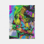 Lets Play - Green Dragon and Dinosaur Fleece Deken (Voorkant)