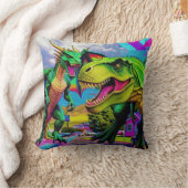Lets Play - Green Dragon and Dinosaur Kussen (Deken)