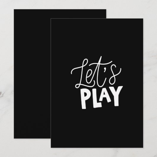 let's play kaart (Voorkant / Achterkant)