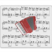 Let's Polka, Red Accordion, Sticker (Voorkant)