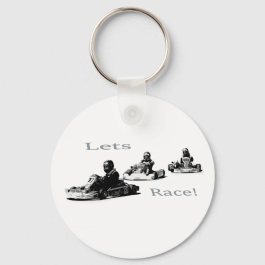 Lets Race - Go Cart Racers Beverage Sleutelhanger (Voorkant)
