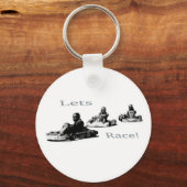 Lets Race - Go Cart Racers Beverage Sleutelhanger (Voorkant)