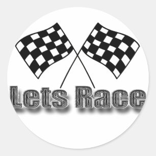 Lets Race Ronde Sticker