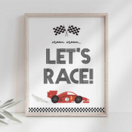 Let's Racen Feestbord Foto Afdruk