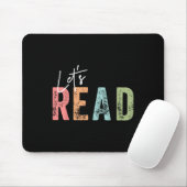 Let's Read Book Nerd Reading Book Lover Librarian  Muismat (Met muis)