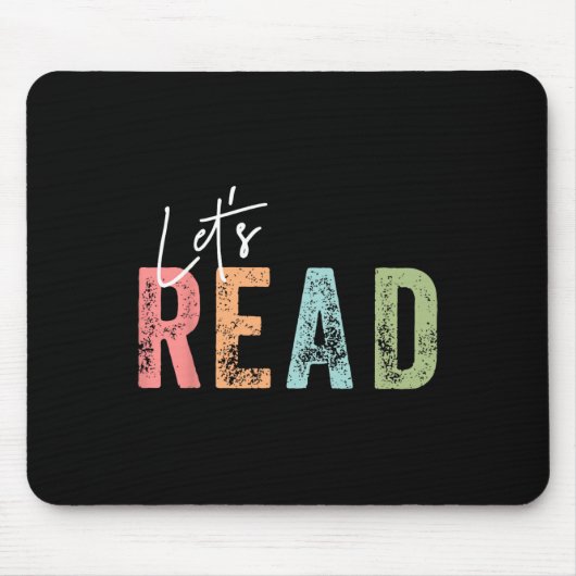 Let's Read Book Nerd Reading Book Lover Librarian  Muismat (Voorkant)