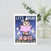 "Let's Read More" Week van het Uilenboek Briefkaart (Staand voorkant)