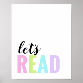 Let's Read Speelgoed Pastel Regenboog Poster