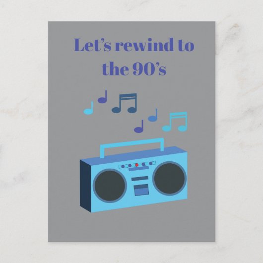 Let's rewind to the 90's briefkaart (Voorkant)