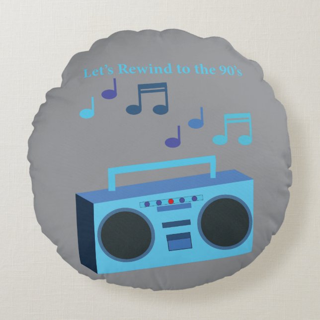 Let's rewind to the 90's rond kussen (Voorkant)