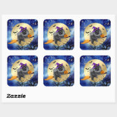 LETS RIDE Black Chow dog Halloween stickers (Vel)