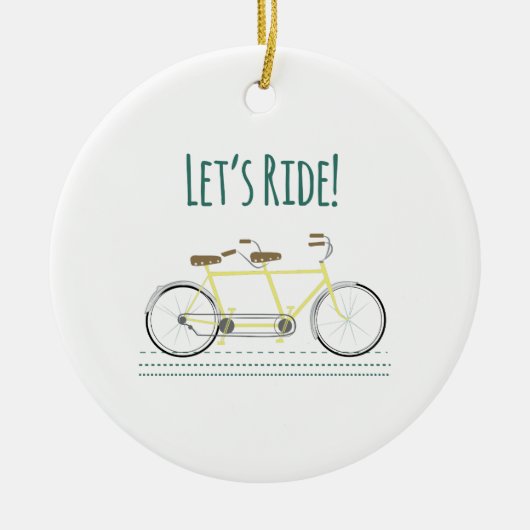 Lets Ride Keramisch Ornament (Voorkant)