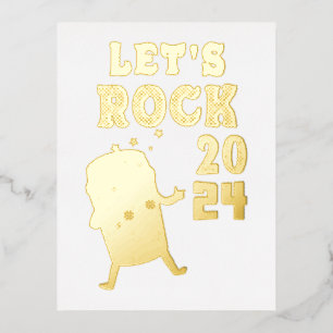 Let's Rock 2024 Folie Feestdagen Briefkaart