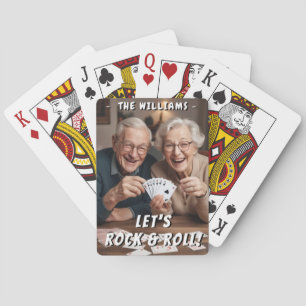 Let's Rock and Roll Grappige Gepersonaliseerde Fot Pokerkaarten