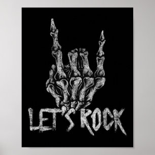 Lets Rock Bynd T - shirts voor vrouwen Rock and Ro Poster