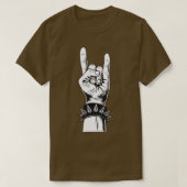Lets Rock Devil Salute French Fries Fork Metalhand T-shirt (Design voorkant)