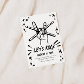 Let's Rock n' Roll Thema Verjaardag Uitnodigen Kaart