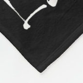 Lets Rock On Halloween Rock And Roll Skeleton Hand Fleece Deken (Hoek)