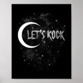 Lets Rock On Rock Star Moon Met Sterren Concert Ba Poster (Voorkant)