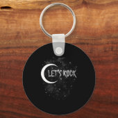 Lets Rock On Rock Star Moon Met Sterren Concert Ba Sleutelhanger (Achterkant)