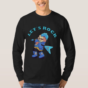 Let's Rock Sloth Metal Music Sloth T-shirt