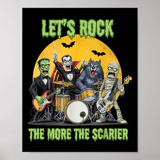 Lets Rock The More The Ier Clic Monsters Halloween Poster (Voorkant)