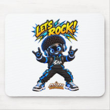 Let's Rock! Zap AI Robot Gaming Muismat