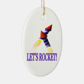 Lets Rocket Keramisch Ornament (Rechts)