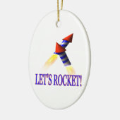 Lets Rocket Keramisch Ornament (Links)