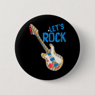 Let's Rocktar Rock'n Roll Retro 80s Muziek Vrouwen Ronde Button 5,7 Cm
