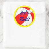 Let's Roll Funny Beach Ball Sticker (Tas)