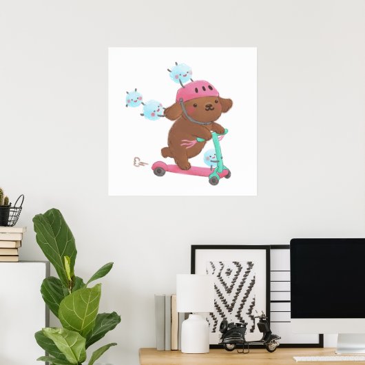 Let's Roll Illustration Poster (Thuiskantoor)