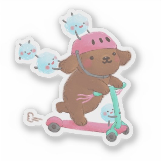 Let's Roll Illustration Sticker (Voorkant)