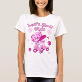 Let's Roll Meisjes Rolling Schaatsen Western Cowgi T-shirt (Voorkant)