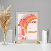 Let's Roll Retro Groovy Roller Schaats Favors teke Poster