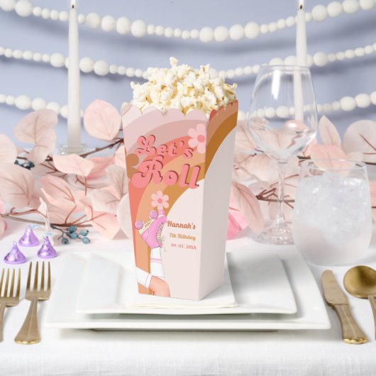 Let's Roll Retro Groovy Roller Schaats Verjaardag  Bedankdoosjes (Huwelijk)