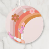 Let's Roll Retro Groovy Roller Schaats Verjaardag  Bedankjes Labels (Achterkant)