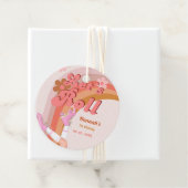 Let's Roll Retro Groovy Roller Schaats Verjaardag  Bedankjes Labels (In situ)