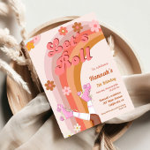 Let's Roll Retro Groovy Roller Schaats Verjaardag  Kaart